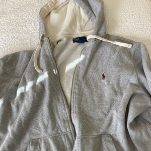 Ralph Lauren Polo Full Zip Gray Hoodie.  XL